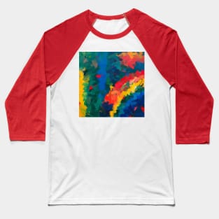 Tropical Night Abstract Painting Baseball T-Shirt